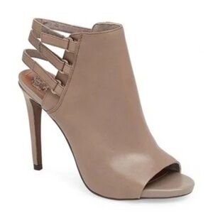 Vince Camuto Tan Open-Toe Heels